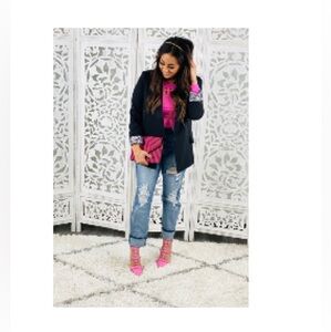 Oddy Leopard Lined Open Blazer